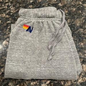 Aviator Nation Bolt Sweatpants Heather Grey Size S